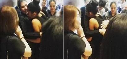 Devastated Miss Thailand breaks down on mother's shoulder after losing Miss Universe bid