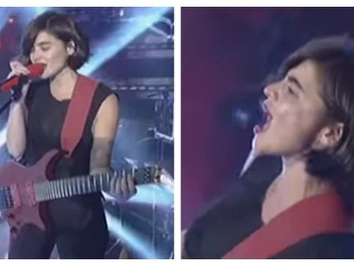 Watch Anne Curtis amaze the crowd by singing a rock song and playing the electric guitar on 'It's Showtime!’