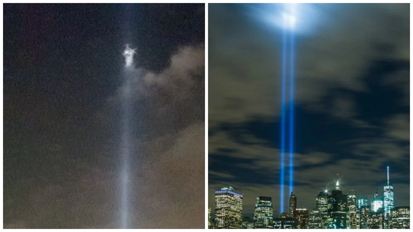 Jesus Christ appears in sky above World Trade Centre to commemorate victims of of 9/11 terror attack (photos) Jesus Christ appears in sky above World Trade Centre to commemorate victims of of 9/11 terror attack (photos)