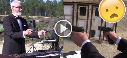 This incredibly skilled crazy Russian guy plays music by shooting guns!
