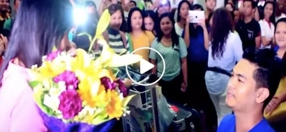 The reason behind this Pinoy's airport proposal will prove that love knows no time