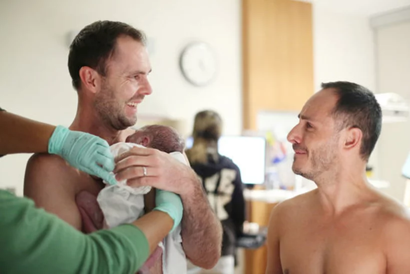This gay couple wanted to have a baby. Pictures of their bonding with surrogate mother and their baby is priceless! This gay couple wanted to have a baby. Pictures of their bonding with surrogate mother and their baby is priceless!