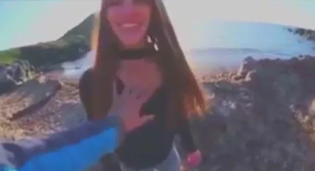 Man PUSHES girlfriend off cliff in shocking clip that will give your shivers (photos, video)