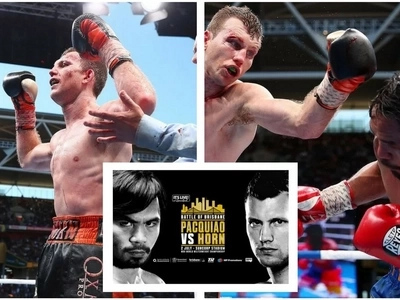 Pacquiao loses to Horn by unanimous decision. Angry celebrities tweet that Pacquiao was robbed!