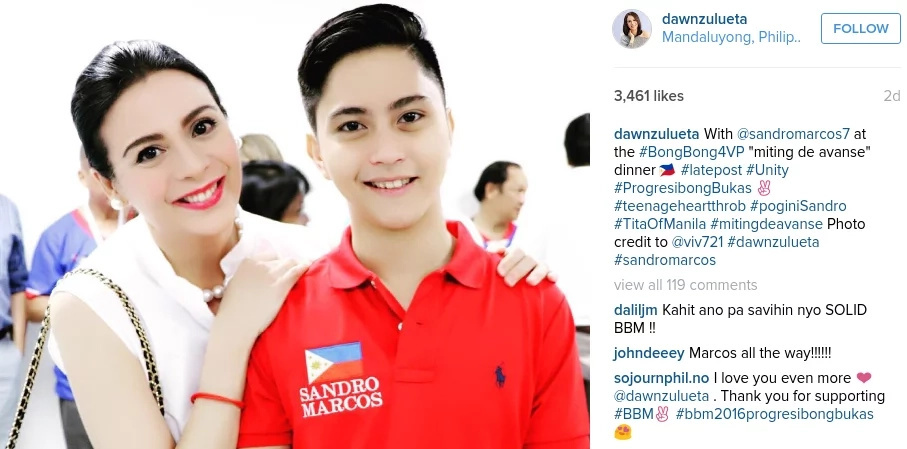 Dawn Zulueta attends Marcos’ meeting de avance Dawn Zulueta attends Marcos’ meeting de avance
