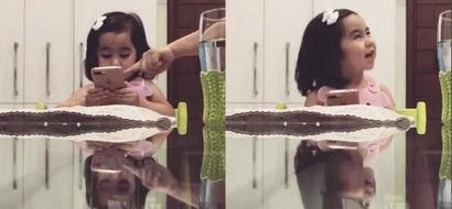 Scarlet Snow Belo makes us laugh with her priceless reaction when her yaya insists it is not her on the Belo Baby billboard