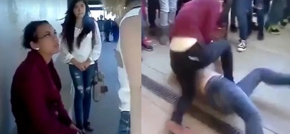 Palaban na Pinay on video! Gutsy Filipina beats up rude female foreigner who picked a fight with her