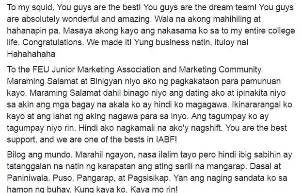 Student leader moves netizens to tears after inspiring graduation post Student leader moves netizens to tears after inspiring graduation post