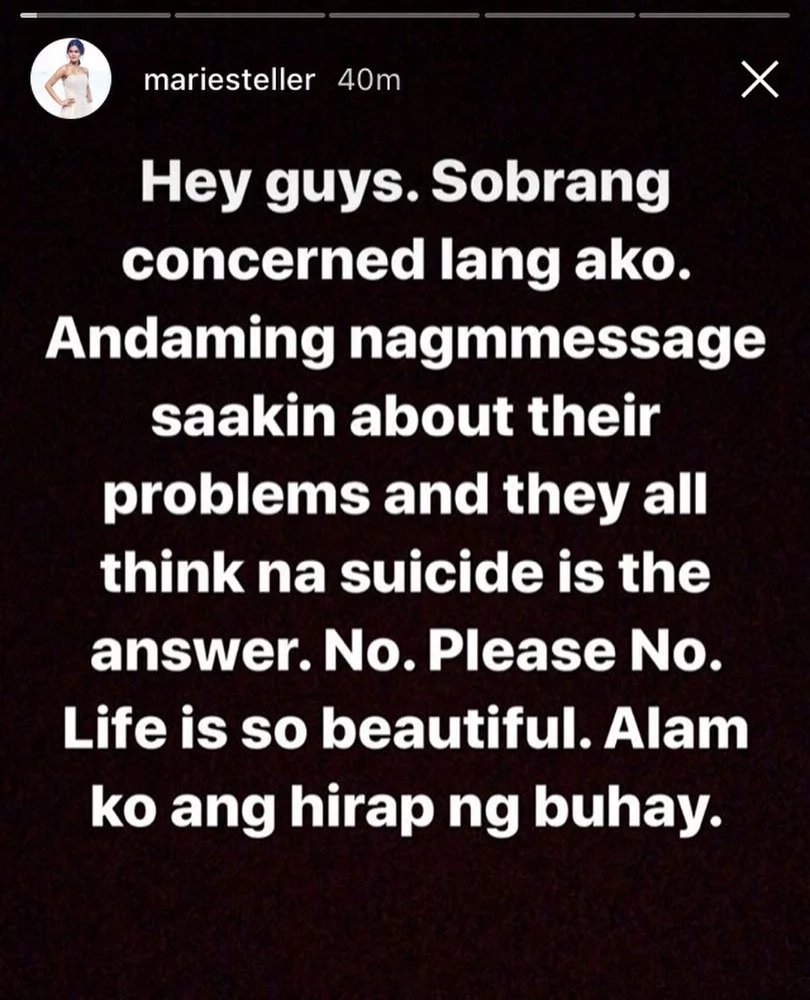Maris Racal earns netizens praises for going out of her way to give hope to those who want to end life Maris Racal earns netizens praises for going out of her way to give hope to those who want to end life
