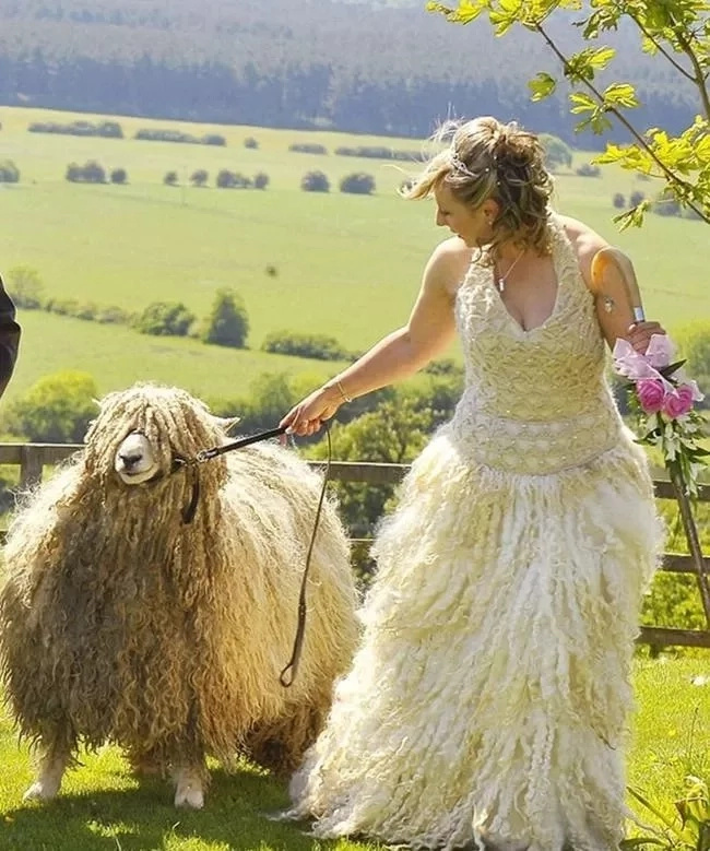 The countryside has truly inspired this wedding dress. Photo: Ranker The countryside has truly inspired this wedding dress. Photo: Ranker