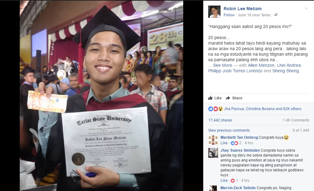 Hanggang saan aabot ang 20 pesos mo? Estudyanteng 'kapos' nakagraduate sa 20 pesos na baon araw araw! Hanggang saan aabot ang 20 pesos mo? Estudyanteng 'kapos' nakagraduate sa 20 pesos na baon araw araw!