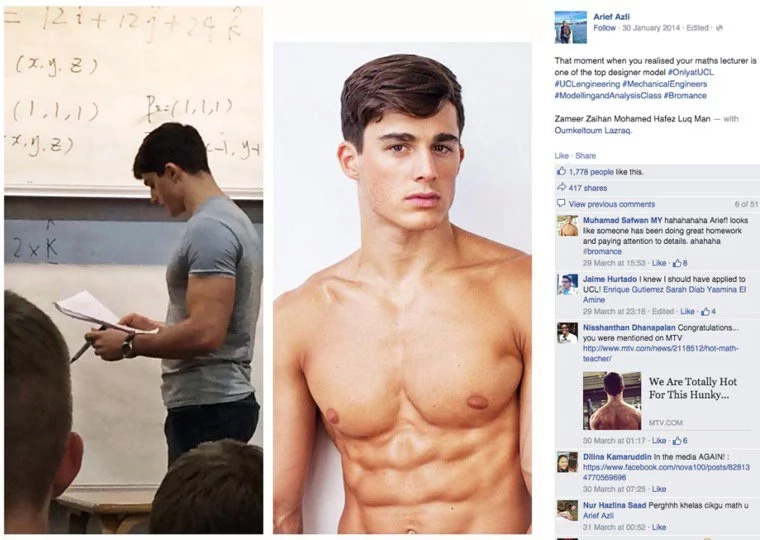 "World sexiest Math teacher" becomes face of Armani "World sexiest Math teacher" becomes face of Armani