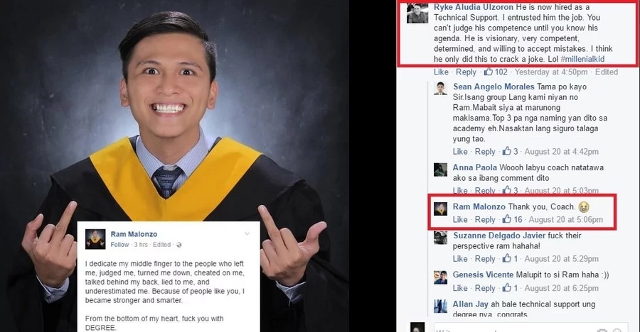 Unique graduation photo goes viral on social media Unique graduation photo goes viral on social media