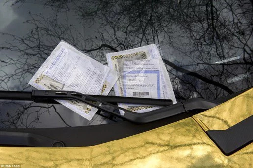 Saudi Billionaire Fined For Illegal Parking Of Golden Cars Saudi Billionaire Fined For Illegal Parking Of Golden Cars