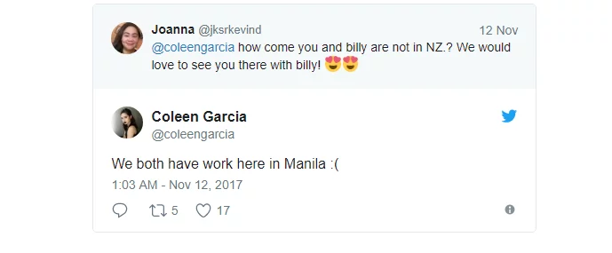 Soon-to-wed couple Billy and Coleen, not present in Anne and Erwan’s wedding. Coleen Garcia explains why Soon-to-wed couple Billy and Coleen, not present in Anne and Erwan’s wedding. Coleen Garcia explains why