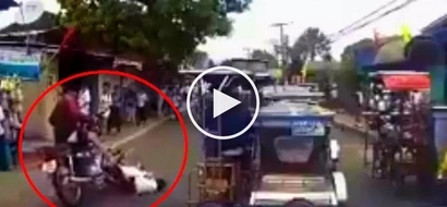 Pinoy children get brutally hit by motorcycle rider while crossing street in Lipa City
