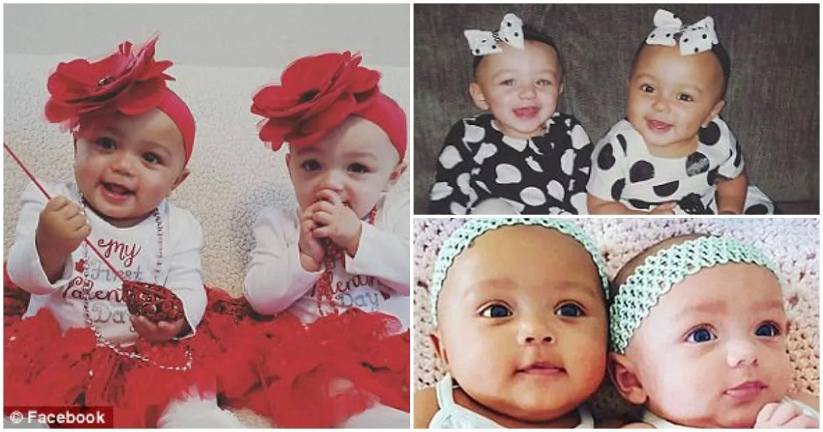 Twins with different skin colors who have black father and white mother celebrate their first birthday (photos)