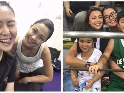 Wala talagang alitan! Jodi Sta. Maria and Iwa Moto shares photos during their gym session