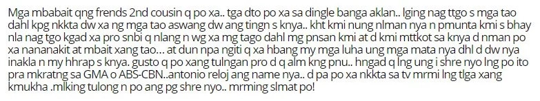 Neighbors of this poor man call him 'aswang' Neighbors of this poor man call him 'aswang'
