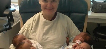 Mom goes into labor expecting triplets, is pleasantly surprised with quadruplets instead
