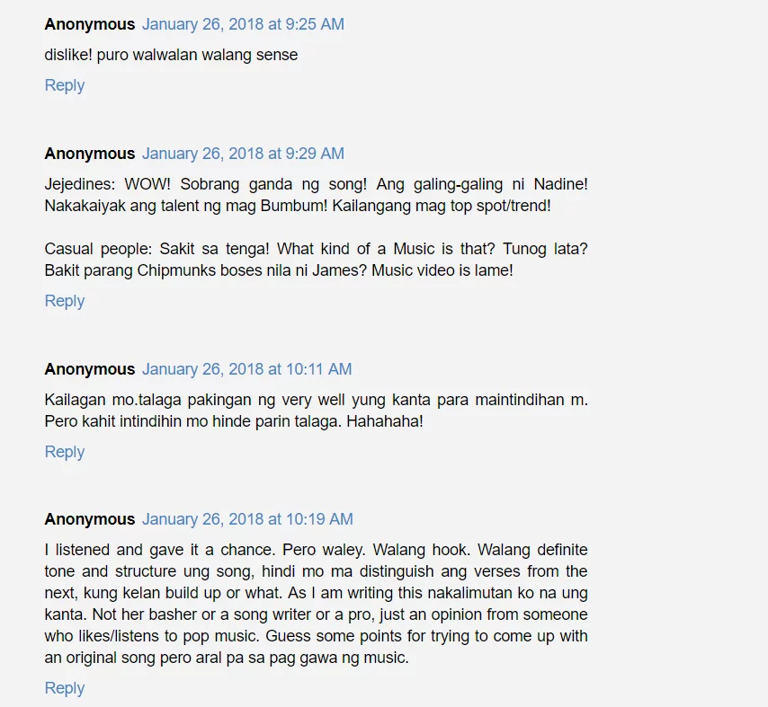 Grabe, na-okray talaga ng todo! Netizens criticize Nadine Lustre's 'St4y Up' music video Grabe, na-okray talaga ng todo! Netizens criticize Nadine Lustre's 'St4y Up' music video