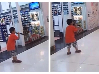 Young boy amazed people and netizens after singing a rock song like no other in a mall!