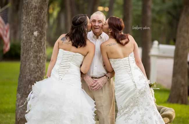 Twin sisters play pretend, enact imaginary wedding day for dad with Alzheimer’s Disease Twin sisters play pretend, enact imaginary wedding day for dad with Alzheimer’s Disease