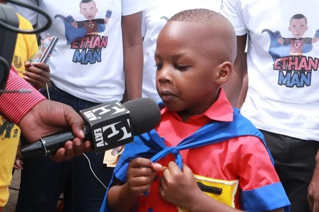 Ethan Yona during the launch of his app: Photo: Africa News Ethan Yona during the launch of his app: Photo: Africa News