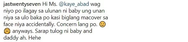 Ang dami nila alam! Netizens reminded Kaye Abad about Baby Joaquin's safety because of this photo Ang dami nila alam! Netizens reminded Kaye Abad about Baby Joaquin's safety because of this photo