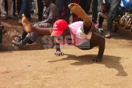 Eldoret man twists body in weird positions for a living