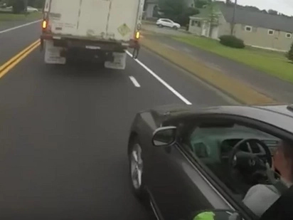 Watch this satisfying video of a bad driver getting instant karma!