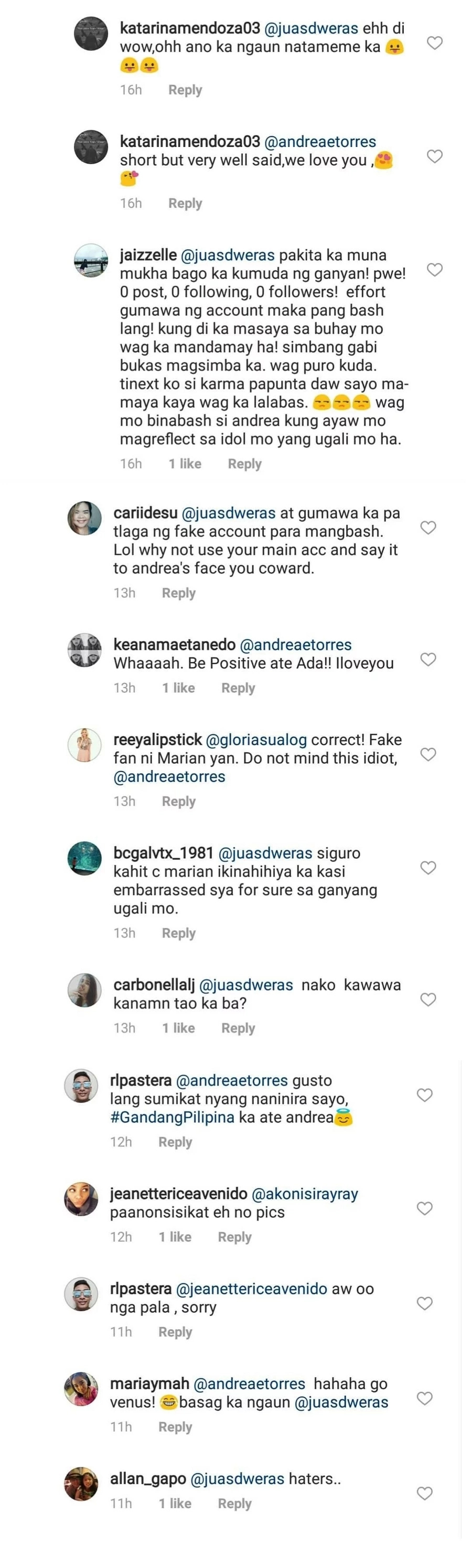 Andrea Torres reacts to basher who compared her to Marian Rivera & accused her of having plastic surgery Andrea Torres reacts to basher who compared her to Marian Rivera & accused her of having plastic surgery