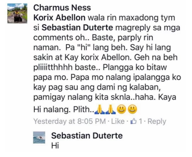 14 hilarious replies from Baste Duterte to his fans 14 hilarious replies from Baste Duterte to his fans