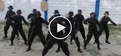 VIDEO: Police officers dancing to the tune of trumpets challenge has gone viral