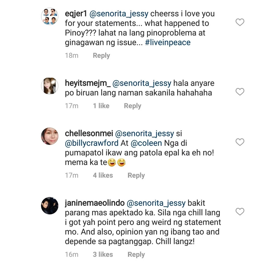 Jessy Mendiola gets bashed after commenting on controversial photoshoot of Billy Crawford & Coleen Garcia Jessy Mendiola gets bashed after commenting on controversial photoshoot of Billy Crawford & Coleen Garcia