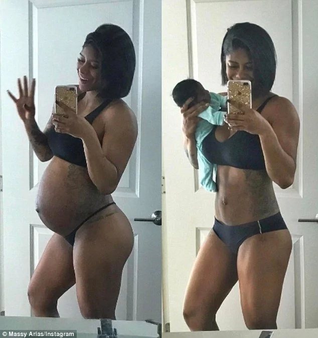 Woman, 28, reveals impressive six pack just 9 DAYS after giving birth (photos)