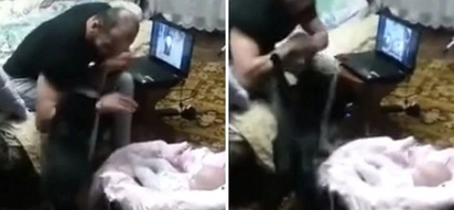 Mas may puso ang pusa? This cat comes to the defense of baby as the father keeps on hurting her!