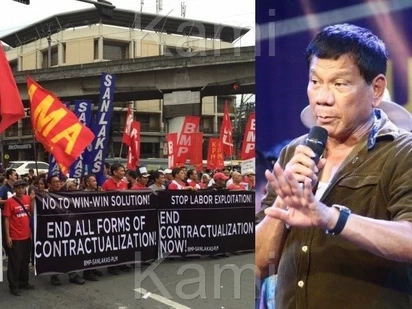 Change scamming! Feisty labor groups protest 100Daysof Duterte