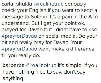 Solenn Heussaff argues with basher regarding Davao bombing Solenn Heussaff argues with basher regarding Davao bombing