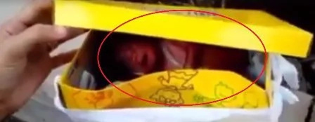 Newborn baby left inside a box to die Newborn baby left inside a box to die