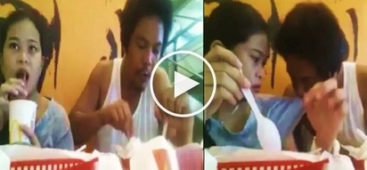 This Pinoy went viral for doing something disgusting to his girlfriend while dining at McDonald's