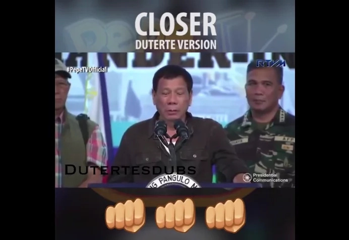 RP Duterte’s Closer cover has entertained many Netizens RP Duterte’s Closer cover has entertained many Netizens
