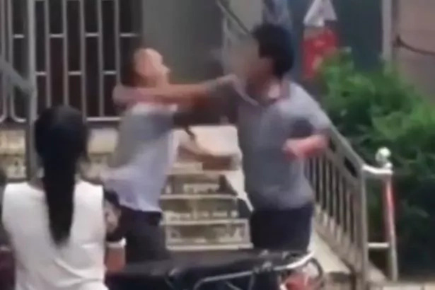 Kung Fu masters in China get into a weird street fight Kung Fu masters in China get into a weird street fight