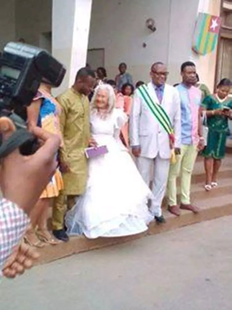 Shock as man weds GRANDMOTHER in colourful church ceremony (a must see photos)