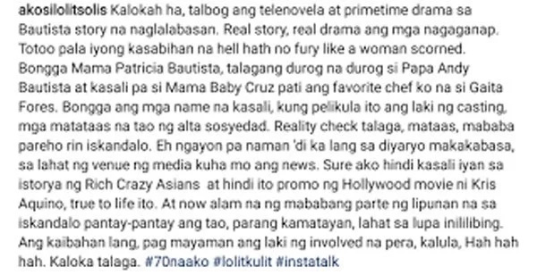 Kris Aquino wants Lolit Solis to memorize title of show Kris Aquino wants Lolit Solis to memorize title of show