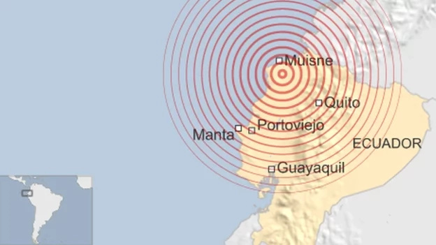 Ecuadorian quake casualties rise to 233, hundreds injured Ecuadorian quake casualties rise to 233, hundreds injured