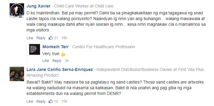 Sinira lang ang pinagpaguran! Netizens slam PNP officers for destroying 'illegal' sandcastles in Boracay Sinira lang ang pinagpaguran! Netizens slam PNP officers for destroying 'illegal' sandcastles in Boracay