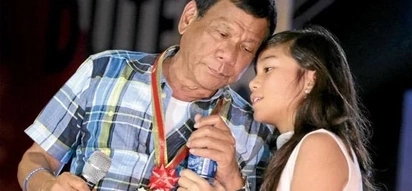 Kitty Duterte helps in washing their clothes