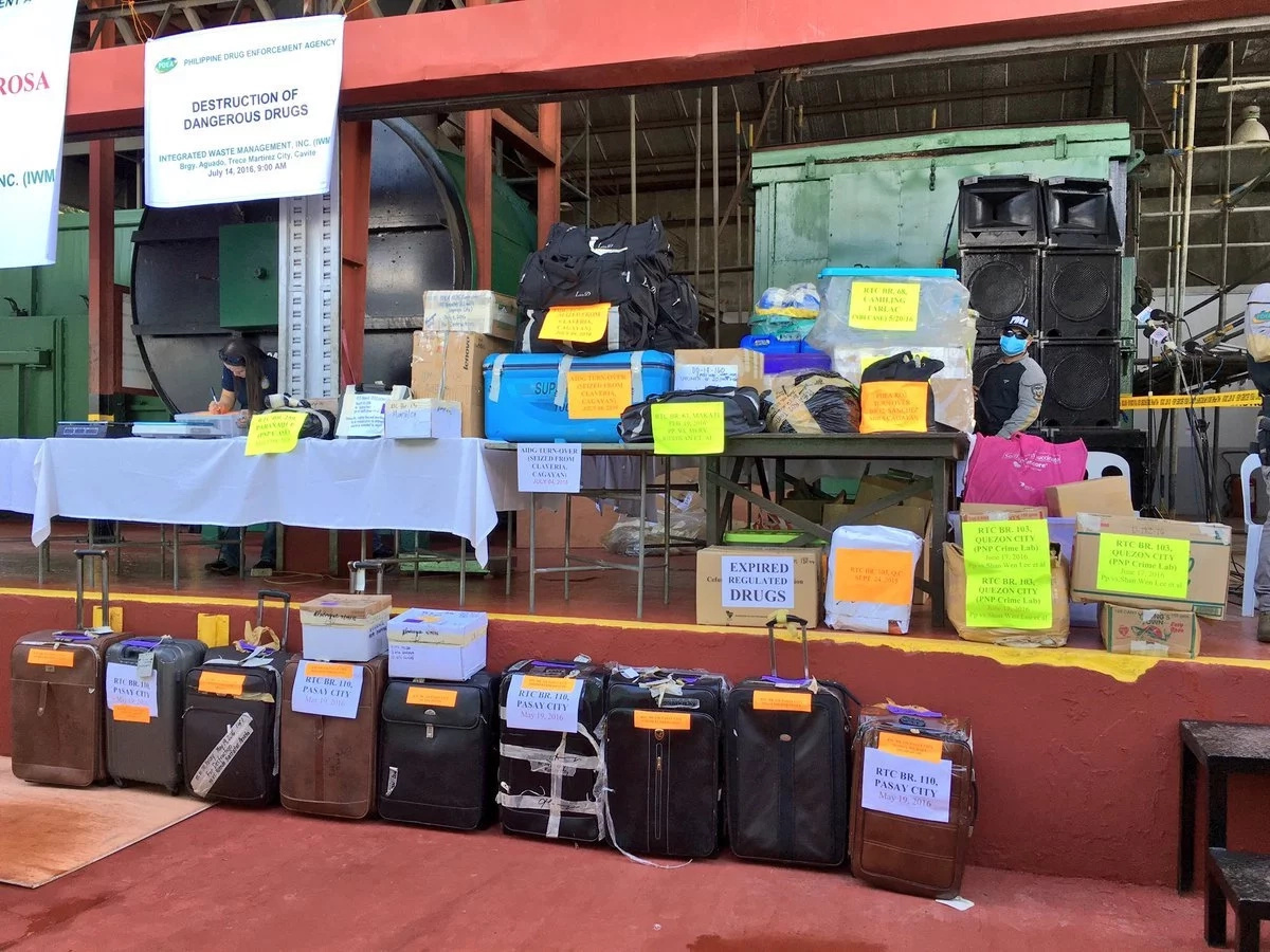 P1.77-B drugs, destroyed in Cavite P1.77-B drugs, destroyed in Cavite