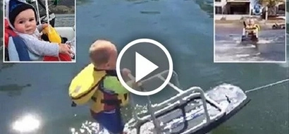 World's youngest wakeboarder is only 6 months old and he's totally adorable